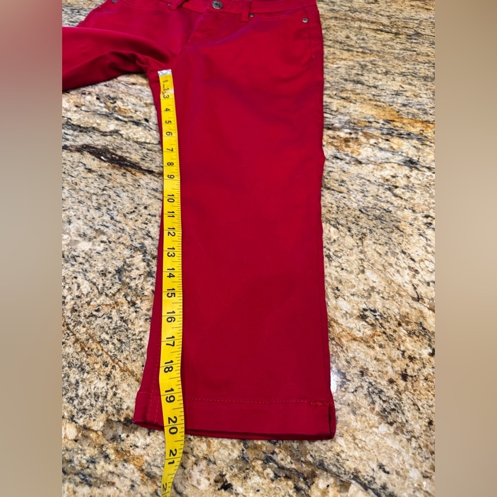 Liverpool Jean Company Michelle’s Capri Women Red Stretch Size 4 - Picture 10 of 10
